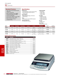 Thumbnail of document Data Sheet - TC Series, Toploader Balance